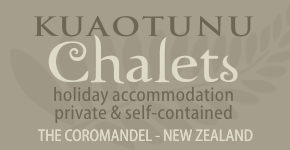 Kuaotunu Chalets holiday accommodation private and self contained Coromandel NZ